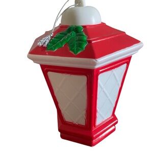 Vintage Occasions Christmas Blow Mold Hanging Lantern 11”H x 5”W Does Not Work